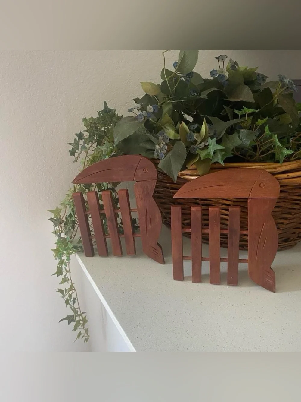 Wooden Toucan Trivet Pair